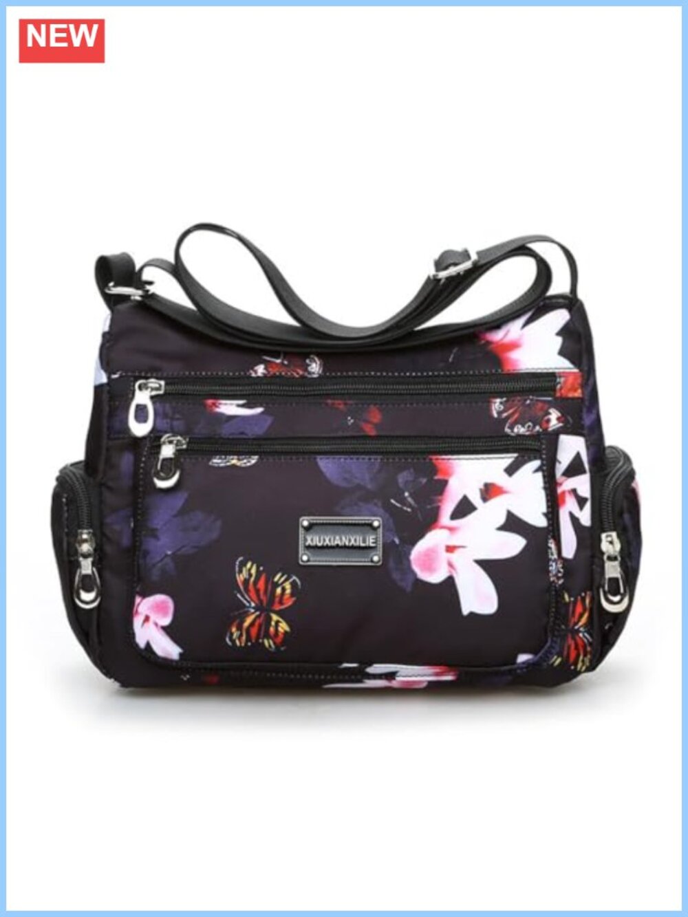 Women's Nylon Crossbody Shoulder Bag Dumpling Bag Water Resistant Large